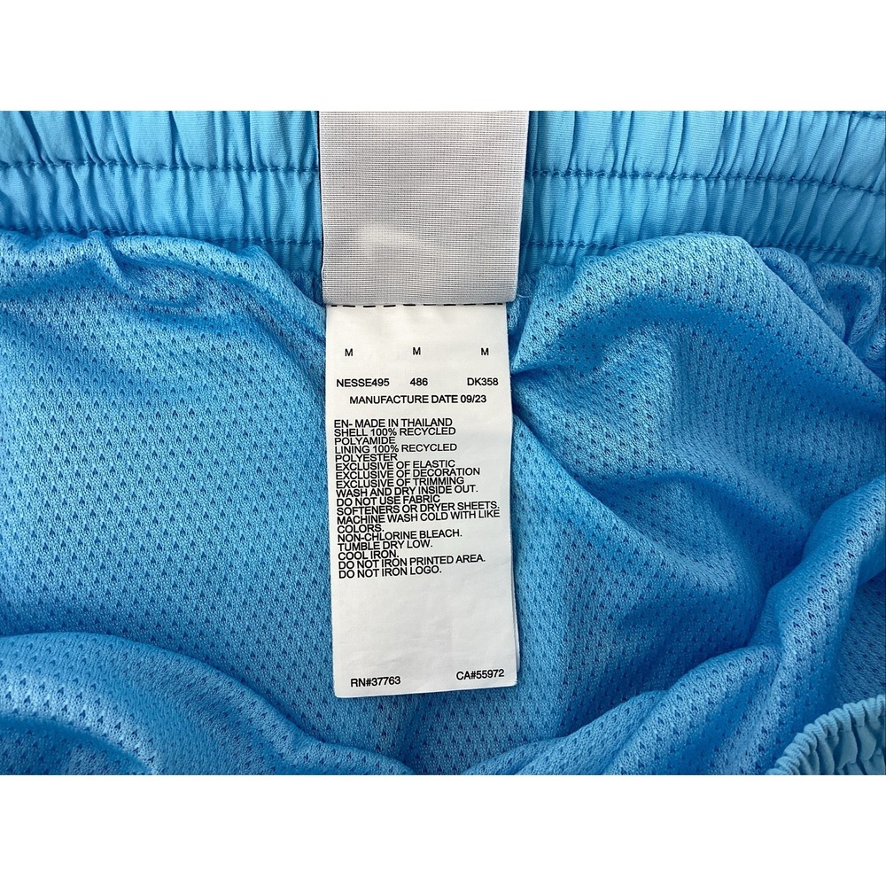Mens NIKE SWIM SOLID ICON 5" SHORTS AQUA BLUE NESSE495-486 Size M - Picture 4 of 7